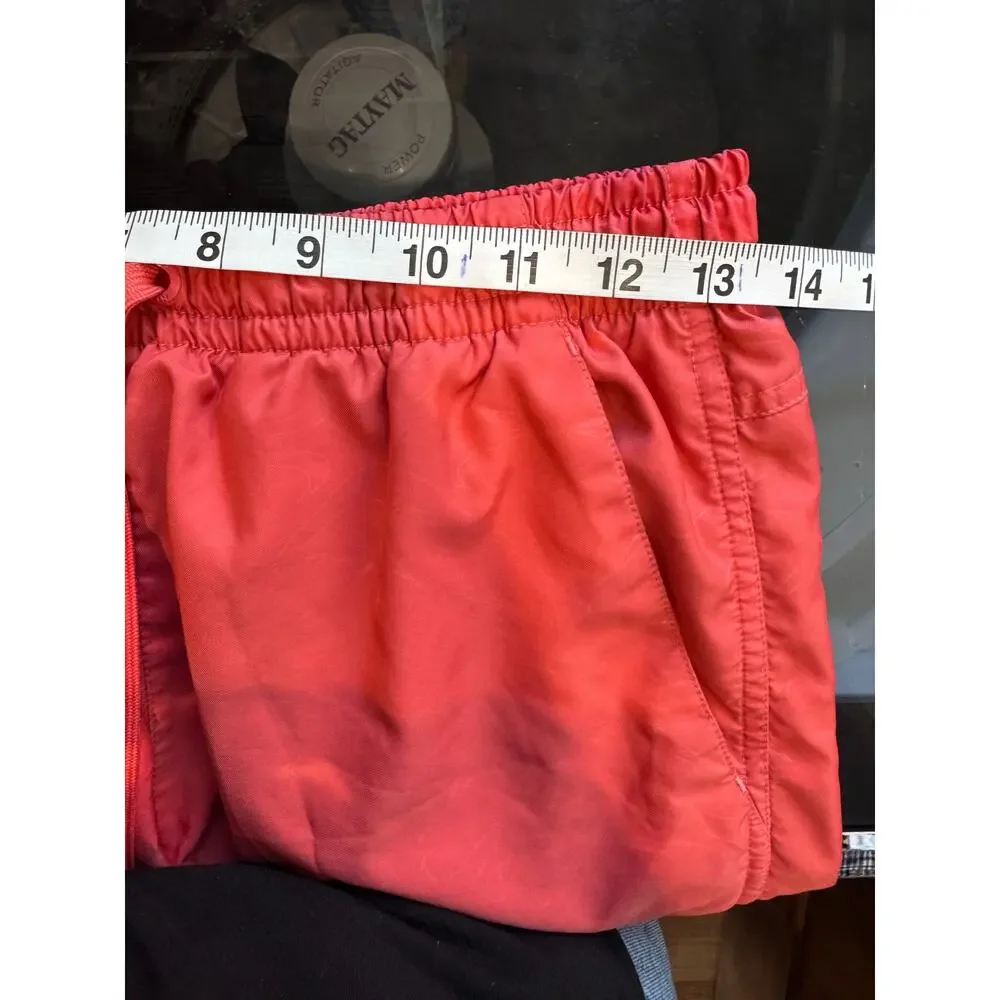 Nike‎ Men's Swim Trunks Size small Coral Red Orange w/ Liner